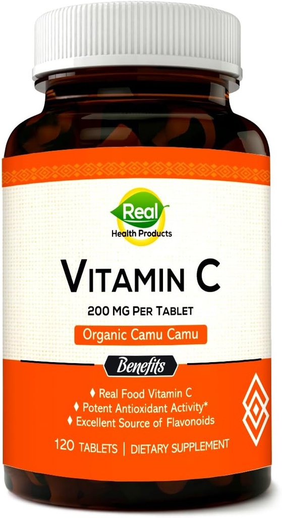Vitamin C Suplemen dari Camu Camu, Dikemas dengan Natural VIT C, Raw Antioksidants - Suplemen Dukungan Imune - Ekstrak Camu. (120 Count)