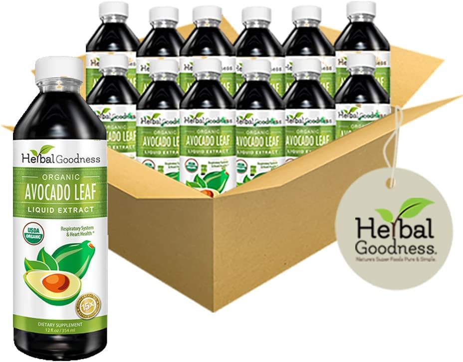 Kasviperäisten Goodness Avokado Leaf Extract Liquid Supplement - Probiootti proteiini Gut Health kuitu täydentää Bone Health & Immuuni tuki -12(12oz) btls (Pakkaus 12)