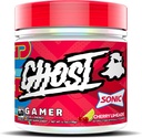 GHOST Gamer: Energia e Focus Suporte Fórmula - 40 Servings, Limeade de cereja Sonic - Nootrópicos & Cafeína Natural para Atenção, Precisão e Tempo de Reação - Vegan, Sem glúten