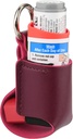 Beautyflier Asthma Inhaler Holder, Durable Microfiber Leather Travel Handy Inhaler Keychain Holder för barn och vuxna, Inhaler ingår inte (Red)