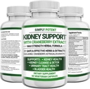 Συμπλήρωμα υποστήριξης νεφρών, Kinney Cleanse Detox & Repair Formula for Kidney Health & Restore, 705mg χάπια με 21 βότανα - Cranberry Astragalus & Juniper για Bladder & Urinary Tract Health, 60 κάψουλες