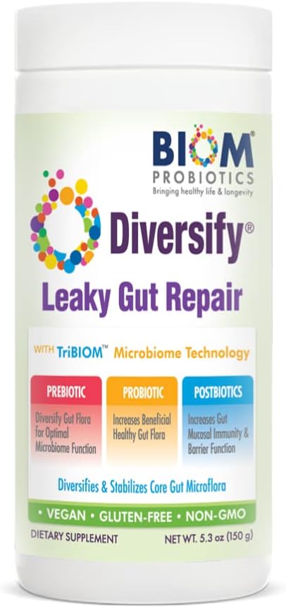 Diversify® Total Gut Health Human Milk Oligosaccharides with prebiotics + Resistant Starch. Precision Probiotic Formula to Help with Licky Gut. Веган, Non-GMO Gluten-Free (1 единица)