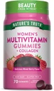 Nature's Truth Womens Multivitamin Gummies Plus Collagen & Biotin | 70 개 | 비 GMO 및 글루텐 무료 보충