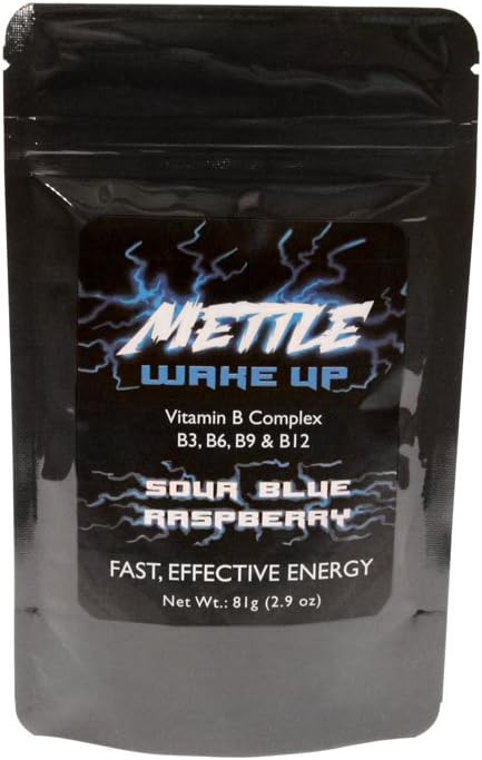 Енергиен дринк на прах - 100 Сервизи Без захар 200mg Кофеин - Mettle Energy Drink Mix (Sour Blue Raspberry)