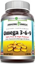 Amazing Omega 3.6.9 osagarria | 1200 Mg Per Service | 250 Softgel | Desflavored | Non-GMO | Gluten-Free | Made in USA