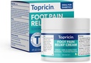 Topricin Foot Pain Relief Cream - Natural e Odor-Free Moisturizing Cream, 4 onzas - Jar