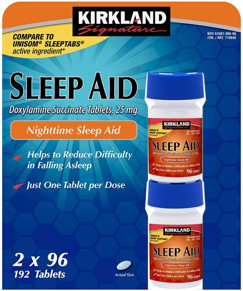 Kirkland Signature Sleep Aid, 192 таблетки