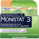 Monistat 3 Tage Hefe Infektion Behandlung für Frauen, 3 Miconazole Pre-Filled Cream Applicators & Externe Monistat Anti-Itch Cream Bundle