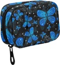 Fustylead Blue Butterfly éjjellátó színes pill szervezők 2 Times A Day Pill Case Bag Zipper Portable Weekly Pill Dispensers vitaminpótló