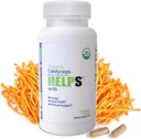 Organic Cordyceps Mushroom Capsules Supplement - 1000mg Cordyceps Militaris Extract - 100% Natural, Real & Pure - Beta-Glucan - Herbal Support for Energy-Boosting & Immuunireal Health - 60 kapselia