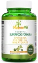 NutreeVit Pure 100% Organic Spirulina + Chlorella + Wheatgrass - Potężne Superfood - Veggie kapsułki 124; 500mg