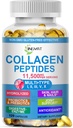 Collagen Peptides Softgels, Multi Collagen Peptide w/ Glukosamiini Chondroitin MSM Biotin, Hydrolysed Collagen Peptides Complex naisille tukee ihon hiukset kynsien nivelet Luut Gut Health, ei-GMO