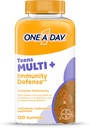 ONE A DAY Tiener Multi+ Immunity Defense Vitamines, Multivitamine Gummies Met Boost van Immunity Ondersteuning met Vitaminen A, C, D, E, Selenium & Zink, 120 Tellen