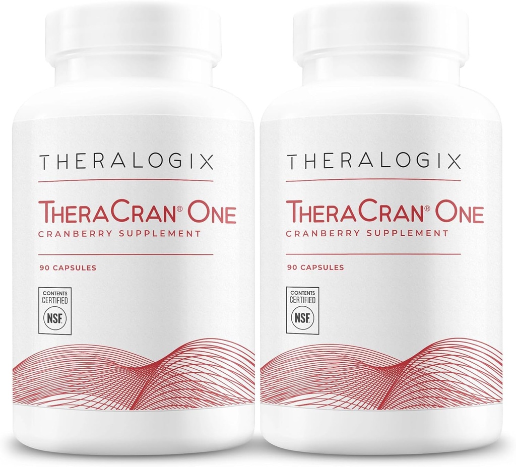 Theralogix TheraCran One Cranberry Capsules - 180-Day Supply - Cranberry Supplement for Men & Women - Cranberry Pills to Support Urinary Tract Health* - 36mg PACs per Capsule - NSF Certified, 180 Coun