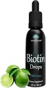 Biotin drops - 120 Servings, 2oz, Lemon Flavor, Promote Healthy Hair Skin and Nails