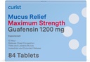 Curist Guaifenesin Mucus Relief 1200 mg Maximale sterkte OTC - 84 Tellen Uitgebreide Release Tablets - Verminder Mucus Duidelijke Congestie (84 Tel Tablet Bulk Pack)