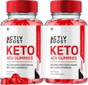 (2 Pack) Activ Boost Keto ACV Gummies, Activboost Keto + ACV Advanced Support, Active Boost Keto ACV Gummies Energy Apple Sidra Etiķis B12 papildinājums Activeboost Max Formula (120 Gummies)