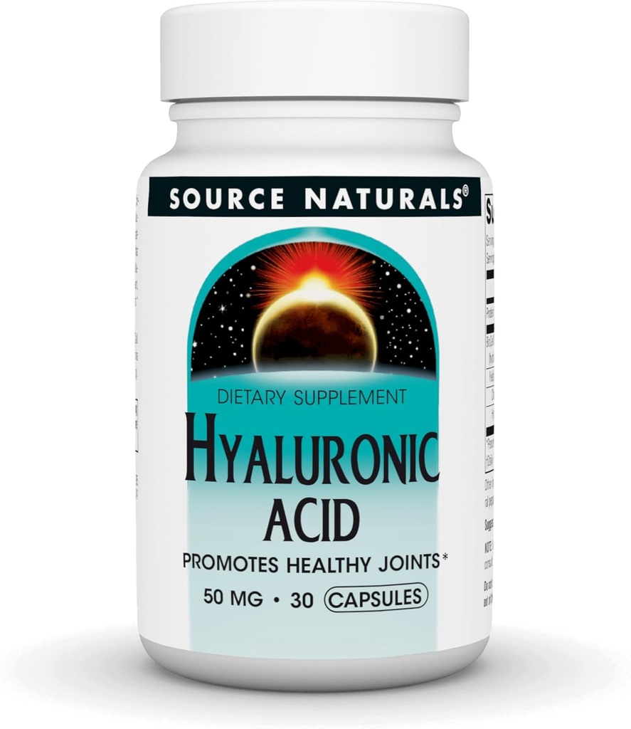 Source Naturals Hyaluronic Acid, Promotes Egészséges ízületek *, 50mg - 60 kapszula