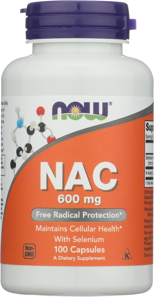 Dabar maisto produktai Nacetil Cysteine 600 mg kapsulės, 100 CT