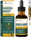 Kudzu Root Extract Капки за поддръжка на черния дроб, висока абсорбция Формула Допълнение с мляко Thitle, куркума, и Hovenia Dulcis. 2 унция