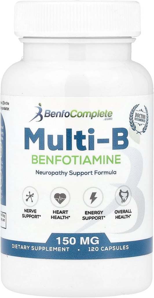 Benfotiamina Inc, Multi- B Neuropathy Support Formula, 150 mg, 120 kapsułek (1)