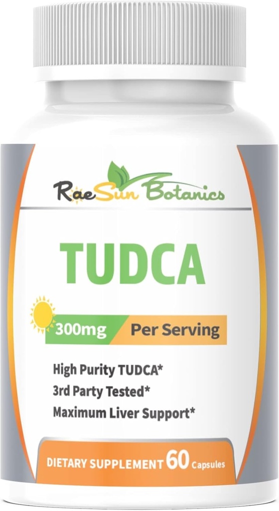 TUDCA (Tauroursodeoxycholic Acid), 60 Capsules 300mg Serving Premium Quality 3rd Party Tested Maximum Liver Support