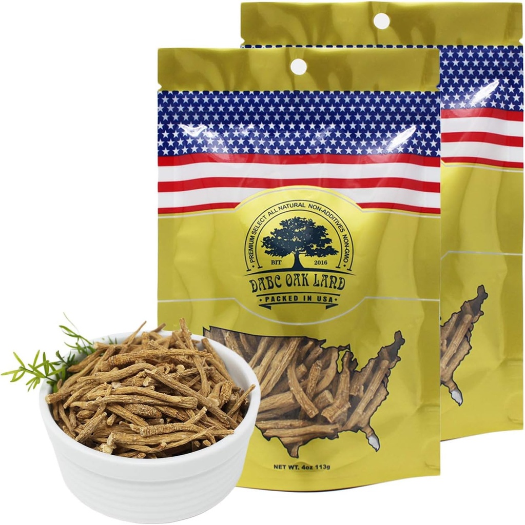 American Ginseng from Wisconsin, American Wisconsin Ginseng Branch Root for Tea 's-Short 4oz / Bag * 2