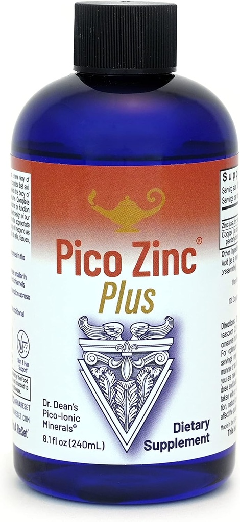 RnA ReSet Pico Zinc Plus – Integratore Liquido Zinco e Rame, Soluzione Minerale Pico-Ionica, 8.1 Fl Oz (1-Pack)