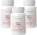 Nourished Natural - Calm + Sleep Capsules for Deep Rest & Relaxation with Ashwagandha, Chamomile, Tart Cherry Extract, Passionflower, L-theanine, & Magnesium - 180 Capsules