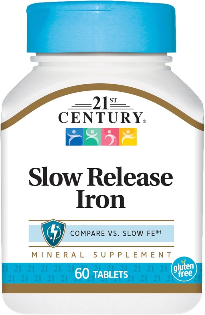 21st Century Slow Release Iron Tablets, 60 граф