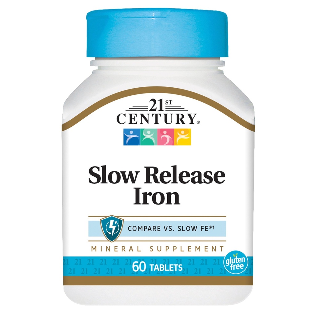 21st Century Slow Release Iron Tablets, 60 Count