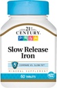 21st Century slow Release Iron Tablets, 60 count