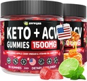 2 Pack Keto ACV Gummies Advanced Formula 1500mg, 180 Vegan Gelatin-Free Advanced Apple Cider Vinegar Gummies with Pomegranate " Beetroot, Natural Ingredients, Alternative to Keto drops