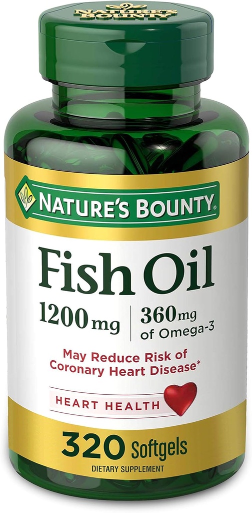 Nature 's Bounty Fish Oil Softgeels 1200 mg, 320 Count