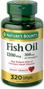 Nature's Bounty Fish Oil Softgels 1200 mq, 320 Count