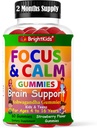 BlightKids Focus & Calm Gummys for Kids with Ashwagandha – 支持关注,集中,放松,Mood & Energy – 自然压力缓解补充,美味Berry Flavor, Vegan, 60天供应