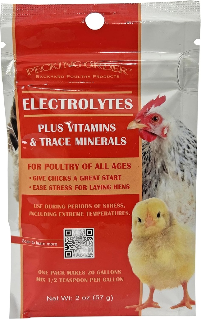 Pecking order Electrolytes Plus Vitamins & Trace Minerals for Chicks & Hens, Yellow