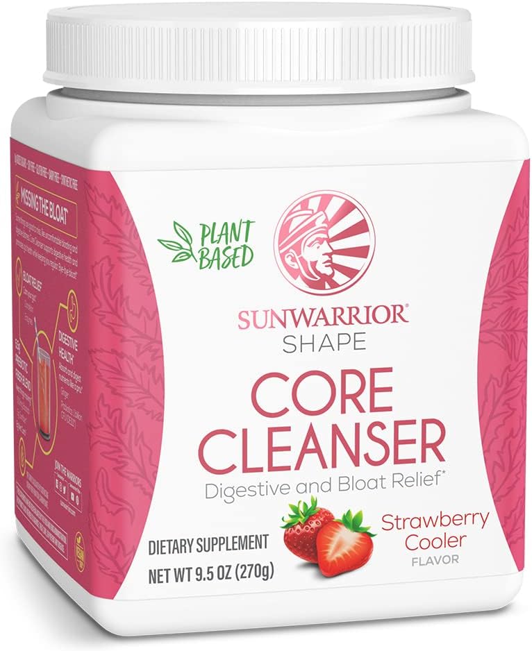 Sunwarrior Plant - berbasis Prebiotic Fiber Black Powder 124; Probiotic Enzymes Sunfiber Soy Free Sugar Free Gluten Free Free Gluirten, 124; Strawberry Cooler 30 Servings; Shape Core Cleanser