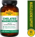 Country Life Cheded Magnesium 250 mg, 90 Tables