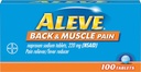 Aleve Back and Muscle Pain Tablets, Fast Activity All Day Targeted Relief for Fejfájás, Izom, és Hátfájás, Naproxen Nátrium- kapszula, 220 mg, 100 gróf