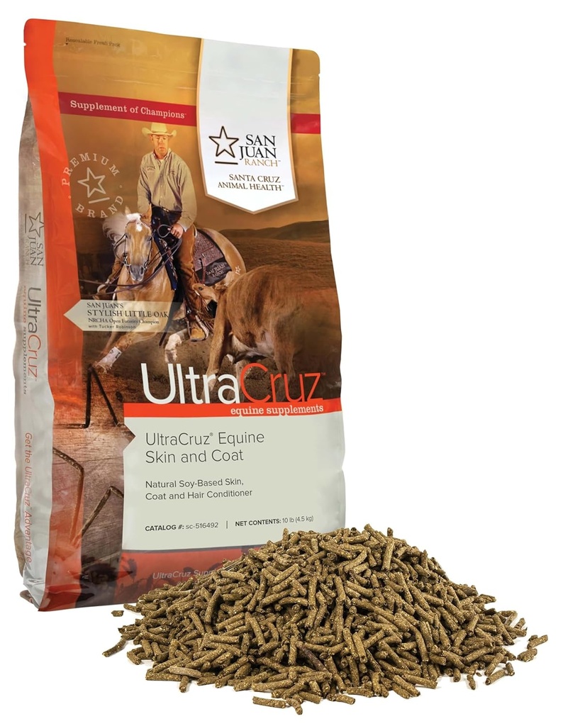 UltraCruz® Equine Skin och Coat Pellet, 10 lb