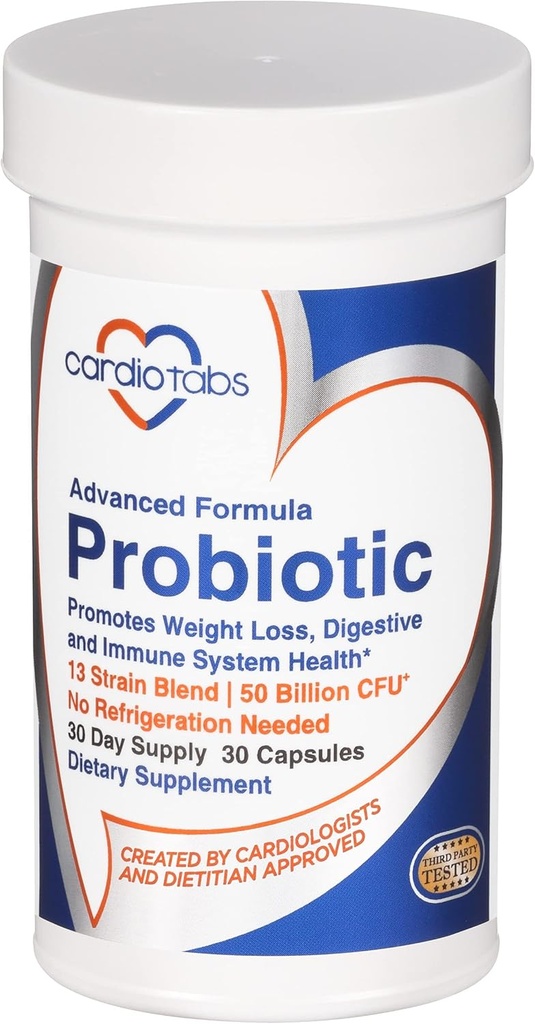 Advanced Probiotic w/ 50 milijard CFU na serviranje, povoj Stable, Moški in ženski probiotični dodatek za bivanje Fit, 30 kapsul