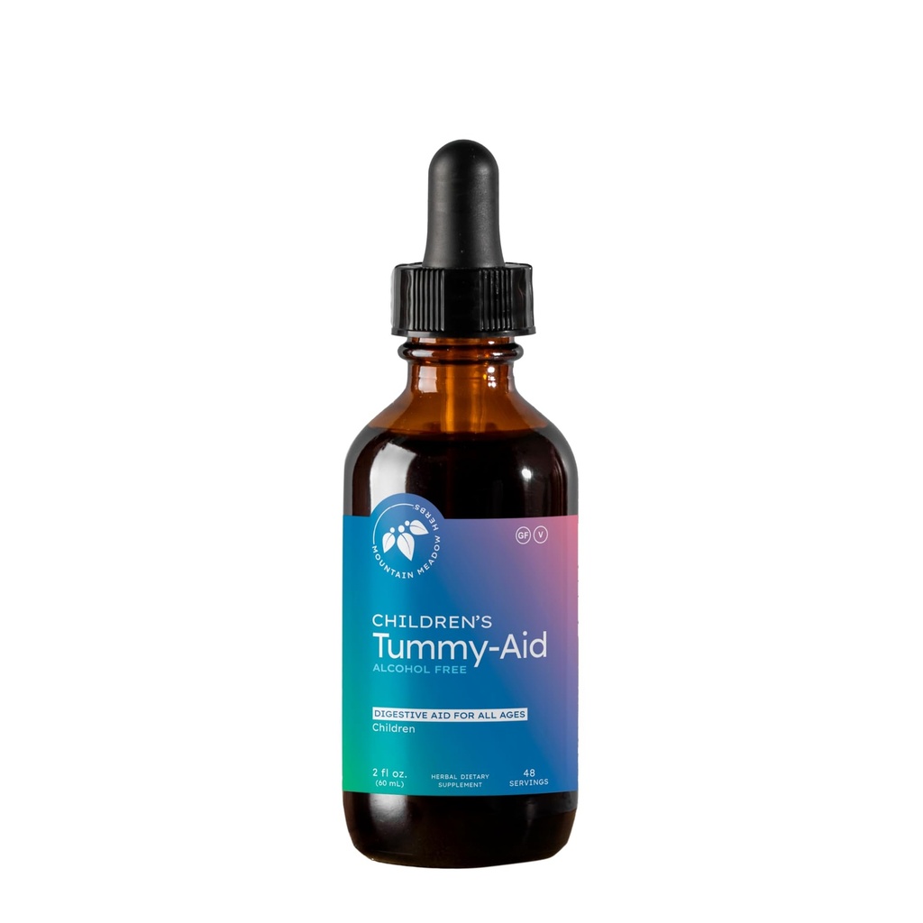 Mountain Meadow Herbs Children's Tummy-Aid for Babies & Kids – Gas Relief Drops for Colic, Upset Stomach, Reflux & Bloating – Natural, Alcohol-Free Liquid Formula – 2 oz