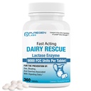 Puregen Labs Dairy Relief Fast Acting Lactase Enzyme 9000 FCC, Lactose Intolerance Pills 360 Tablets