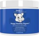 Happy Sunn Organs & Glands Supplement For katter, Freeze-Dried Raw Bovine Liver Grass-Fed Bein Barrow Heart Pancreas, Bovine Thymus Iron Multi Organ pulver, Joints Cat vitaminer 1.48 oz