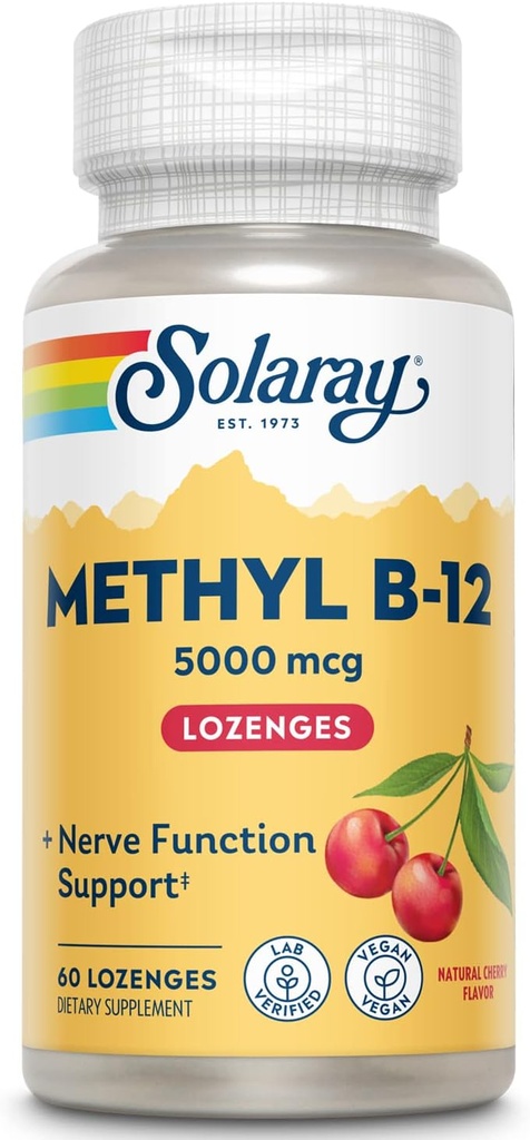 Сонячний метил B12, Лозенж, Вишня (Btl-Plastic) 5000mcgl 60ct