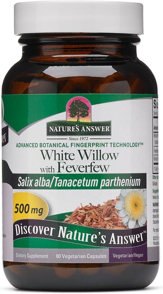 Відповідає білий верблюд з Feverfew 500mg 60-Capssule Inflammation Підтримує спільні функції клейковини-Free, Non-GMO, Vegan, штучних флагаторів або консервантів Single Count