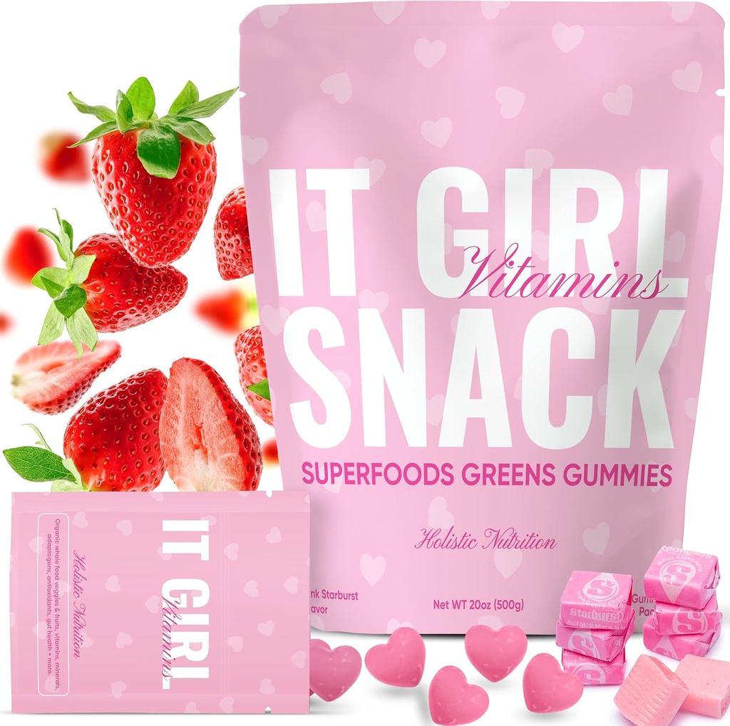 Böyük Britaniyalar üçün sağlam Snacks - Daily Super Greens Gummies, Multivitamin Superfood Gummy Ayılar, Spirulina, Chlorella, Prebiyotiks & Digestive Health üçün Fiber, Adaptogens Tamam, 20 Vitamin və Minerals