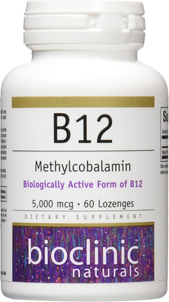 Bioklinikka Naturals B12 Metyylikobalamiini Vitamiinit, 60