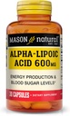 MAson NATURAL Alpha Lipoic Adid 600 mg ต่อบริการ, Gluten Free ALA Supplement, 30 Capsuls